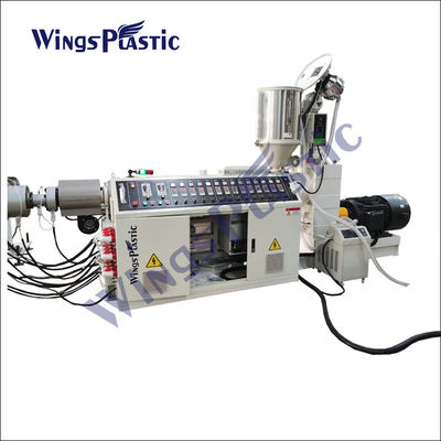 เครื่องอัดรีดพลาสติกอัตโนมัติ HDPE PE PVC PPR เครื่องผลิตท่อ Extruder Line