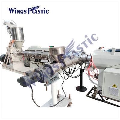 เครื่องอัดรีดสายการผลิตท่อพลาสติกความเร็วสูงท่อ HDPE LDPE PP PE PPR ท่อ