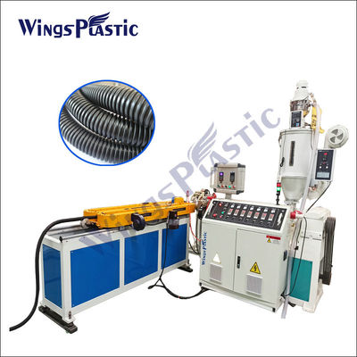 เครื่องอัดรีดท่อ HDPE ที่เสถียร เครื่องอัดรีดท่อลูกฟูกผนังเดี่ยวความเร็วสูง