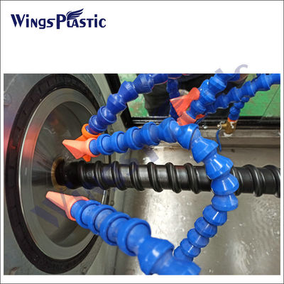 เครื่องทำท่อลูกฟูก HDPE เครื่องทำท่อเกลียวพลาสติก PE