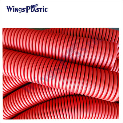 เครื่องอัดรีดท่อลูกฟูก HDPE สายการผลิตท่อลูกฟูกผนังคู่ DWC