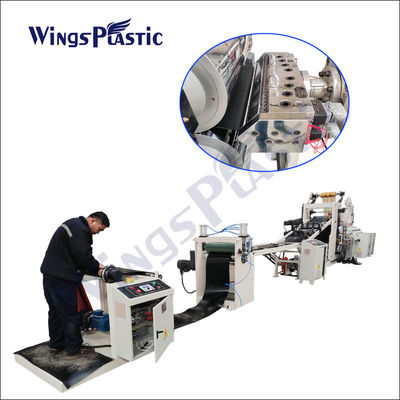 เครื่องอัดรีดแผ่นพลาสติก LDPE สายการอัดรีดแผ่น HDPE PP PET