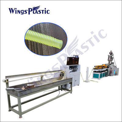 เครื่องจักรทำสายการอัดรีดท่อลูกฟูกไนลอน PE PP PVC อัตโนมัติ PE PP