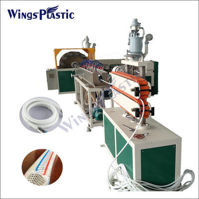 เครื่องผลิตท่อเสริมแรงท่อพลาสติก PVC แรงดันสูงอัตโนมัติ เครื่องอัดรีดท่อถักเปียพีวีซี