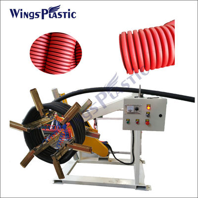เครื่องทำท่อ PVC HDPE DWC สายการอัดรีดท่อพลาสติก Pe Dual Corrugated