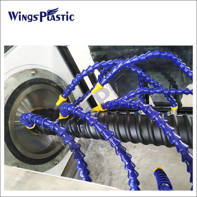 เครื่องอัดรีดท่อลูกฟูกกลม HDPE เกลียวแบนสำหรับคานสะพาน