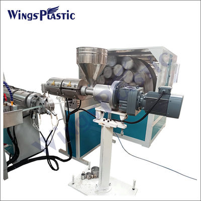 สายการผลิตเครื่องยนต์พลาสติกอ่อน PVC สวนเส้นใยผสมกระชับท่อ / ท่อ / ท่อ extrusion
