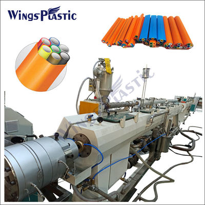 PE Microduct ป้องกันสายไฟฟ้าออปติกเคเบิล Casing ท่อ Extrusion ทําเครื่องจักรสาย single screw