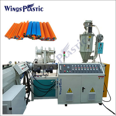 PE Microduct ป้องกันสายไฟฟ้าออปติกเคเบิล Casing ท่อ Extrusion ทําเครื่องจักรสาย single screw