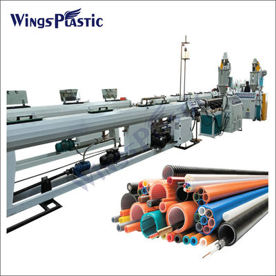 PE Microduct ป้องกันสายไฟฟ้าออปติกเคเบิล Casing ท่อ Extrusion ทําเครื่องจักรสาย single screw
