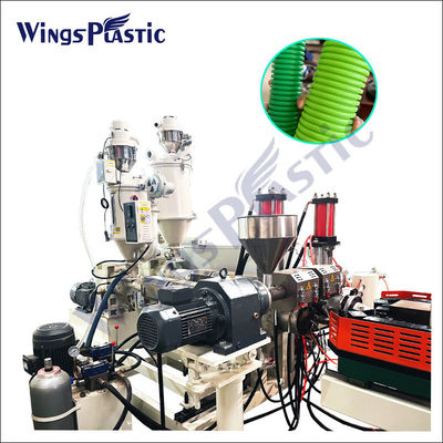 พลาสติก Hdpe Pp โพลีเอเธลีนท่อ corrugated เครื่อง extruder ท่อ single screw