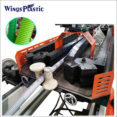 พลาสติก Hdpe Pp โพลีเอเธลีนท่อ corrugated เครื่อง extruder ท่อ single screw
