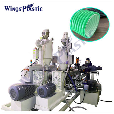 พลาสติก Hdpe Pp โพลีเอเธลีนท่อ corrugated เครื่อง extruder ท่อ single screw
