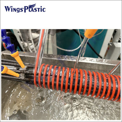 PVC กระตุ้นกระตุ้นเชือกดูดท่อกระบวนการผลิต เครื่องทํา extrusion