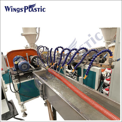 PVC กระตุ้นกระตุ้นเชือกดูดท่อกระบวนการผลิต เครื่องทํา extrusion