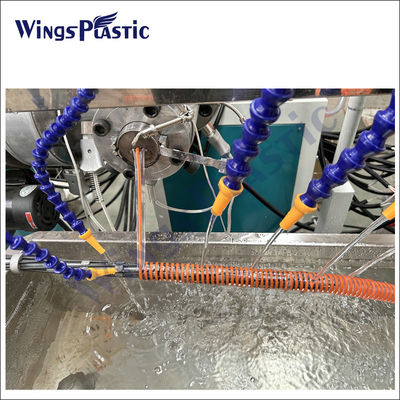 PVC กระตุ้นกระตุ้นเชือกดูดท่อกระบวนการผลิต เครื่องทํา extrusion