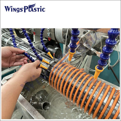 PVC กระตุ้นกระตุ้นเชือกดูดท่อกระบวนการผลิต เครื่องทํา extrusion
