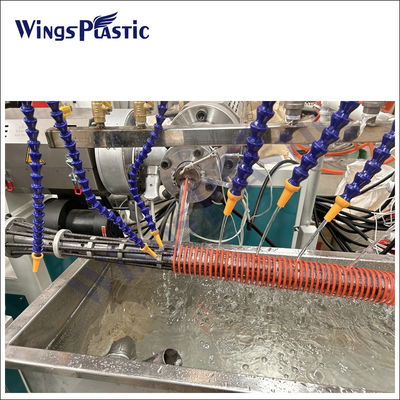 PVC กระตุ้นกระตุ้นเชือกดูดท่อกระบวนการผลิต เครื่องทํา extrusion