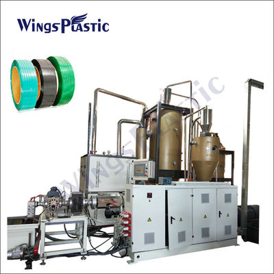 เครื่องอัดรีดสายพาน PET เกล็ดขวด เครื่องรัดสายพาน PET Extrusion Line 6-20mm